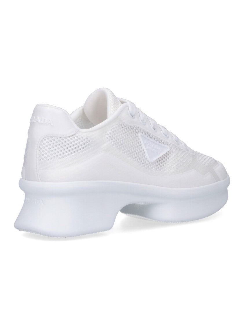 Prada Logo Sneakers – White