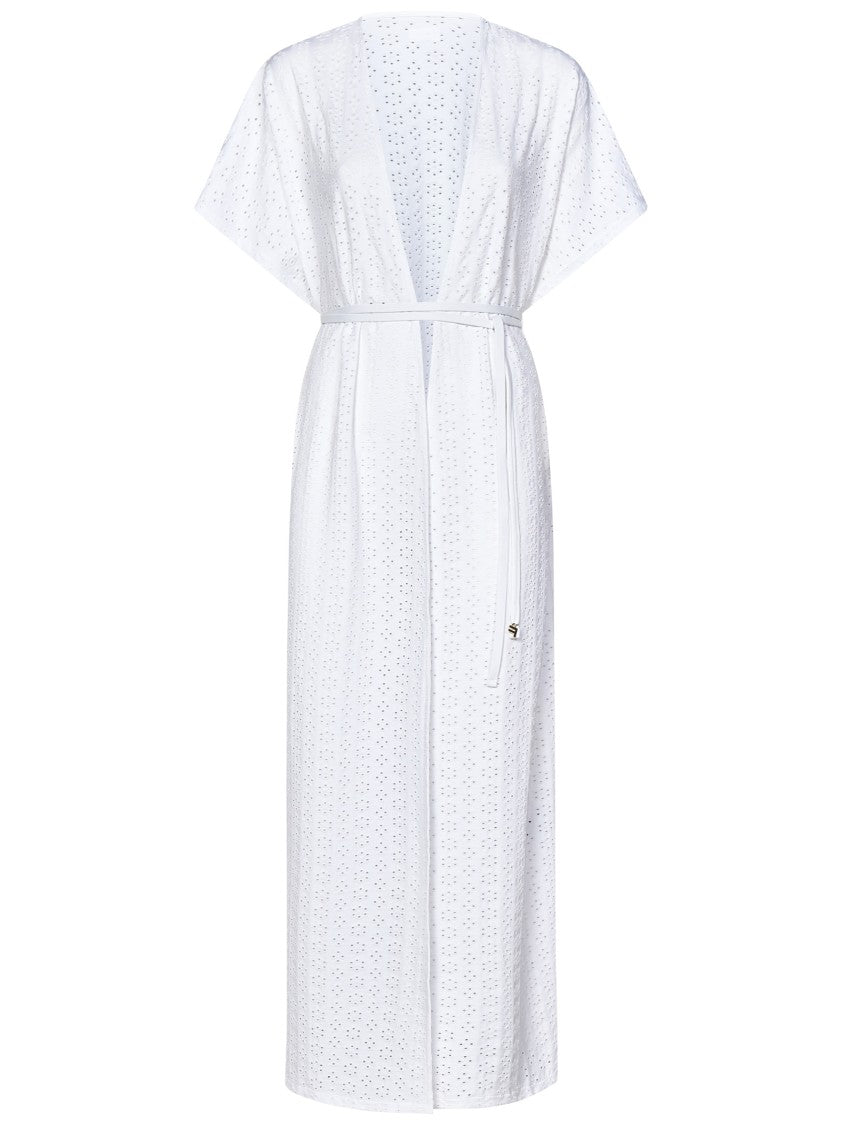 Fisico Perforated Microfibre Long Caftan