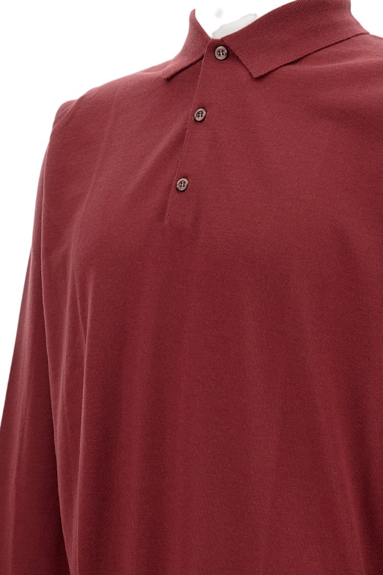 John Smedley Extra-Fine Merino Wool Long-Sleeved Polo Shirt