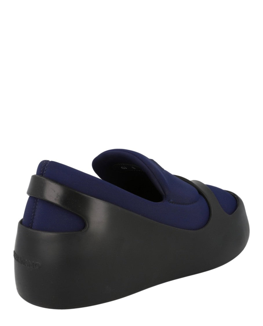 Ferragamo Lunar Paneled Slip-On Sneakers