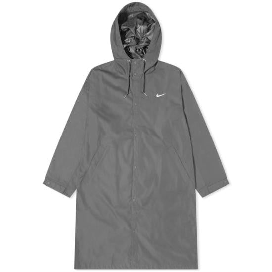 Nike Hooded Raincoat With Button Closure And Side Pockets