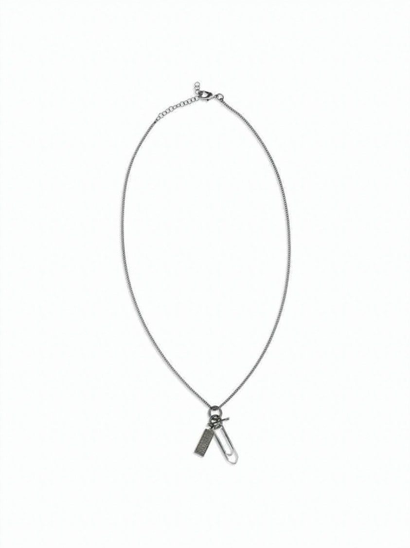 Mm6 By Maison Margiela Brass Necklace With Rectangular