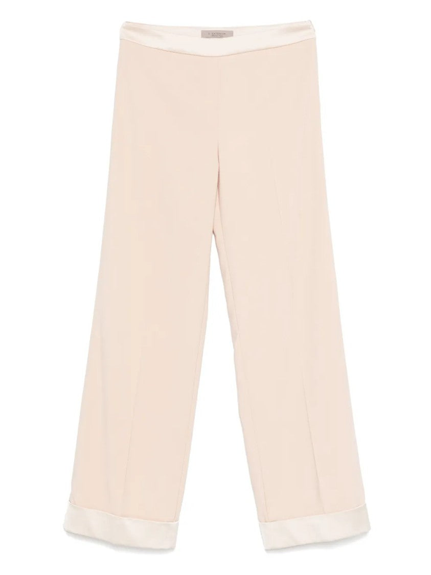 D. Exterior Tailored Minimalist Design Sophisticated Silhouette Pants