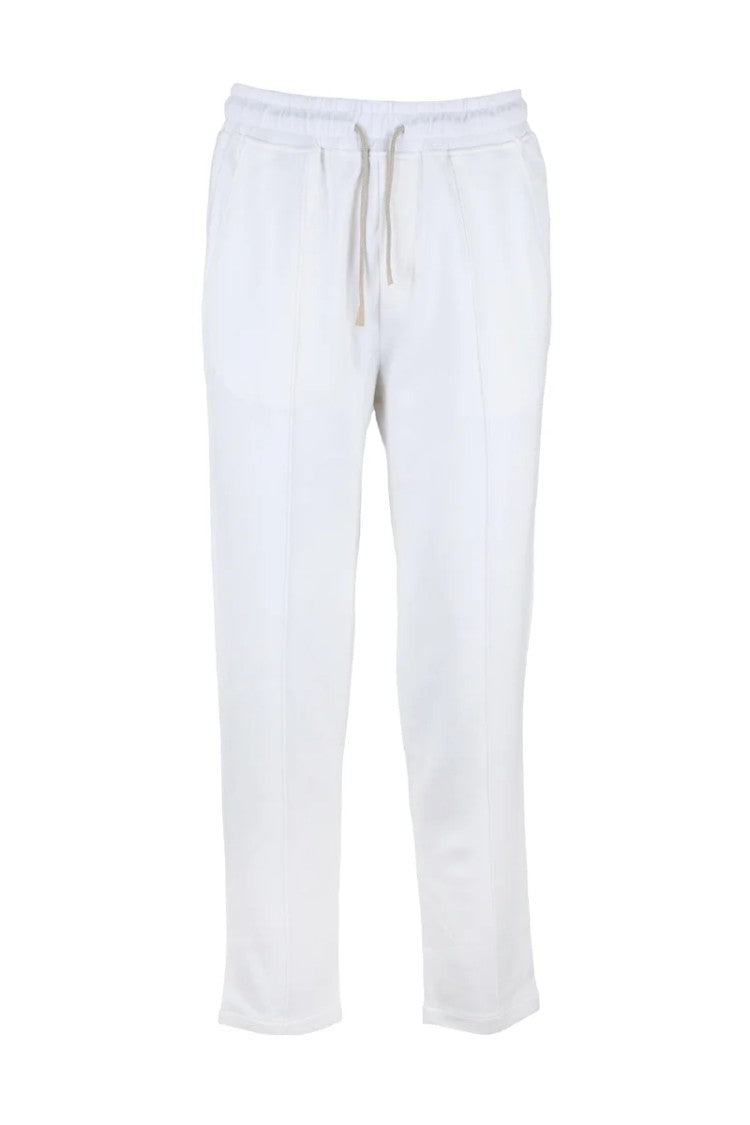 Eleventy Cotton Cashmere Silk Track Pants - White