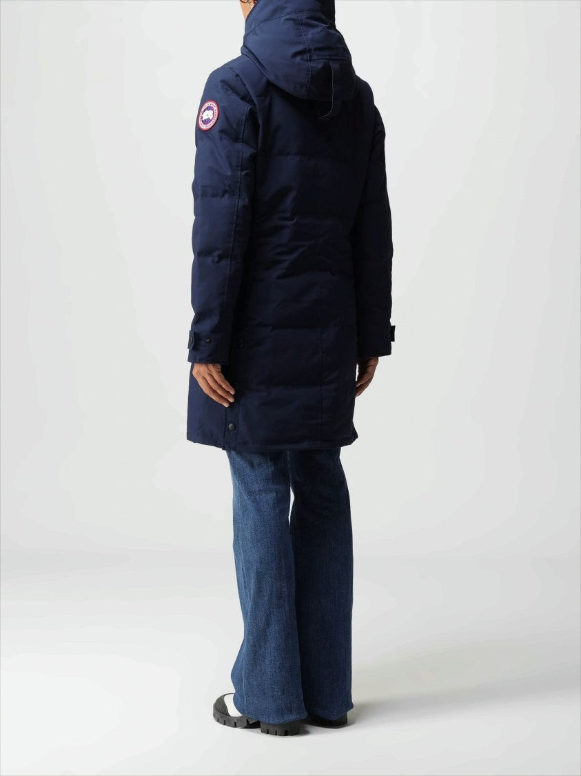 Canada Goose Quilted Longline Hooded Parka With Snap-Button Placket