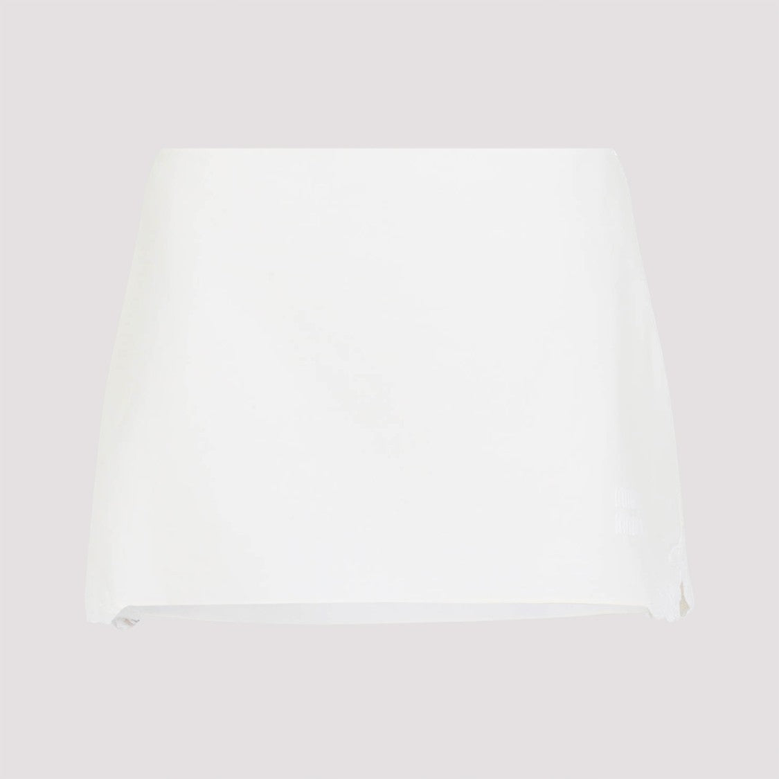 Miu Miu White Linen And Cotton Mini Skirt