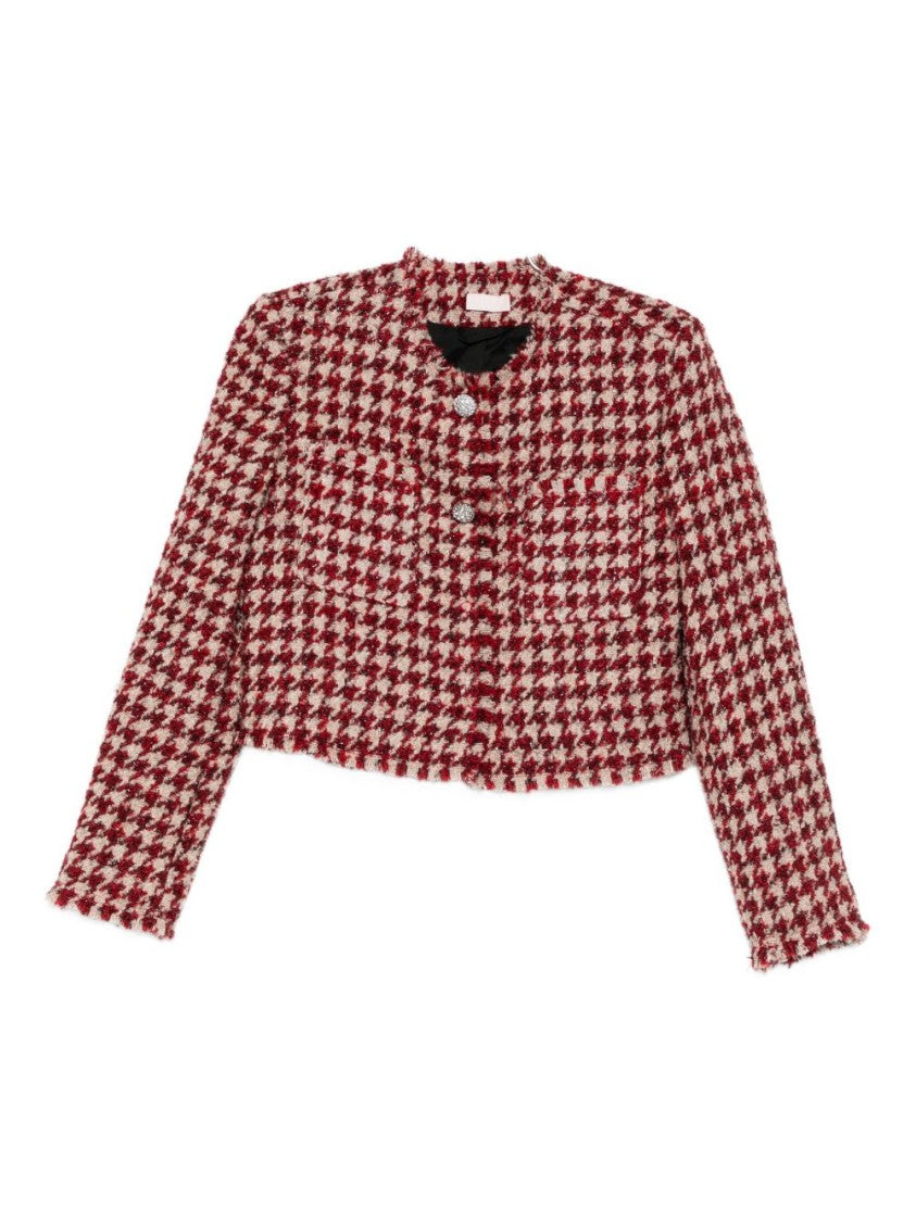 Liu Jo Cropped Houndstooth Jacket