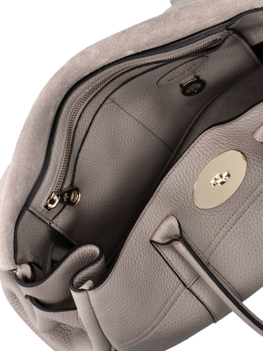 Mulberry Structured Handbag With Metallic Turn-Lock Closure