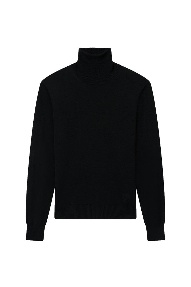 Emporio Armani Black Turtleneck Wool Sweater