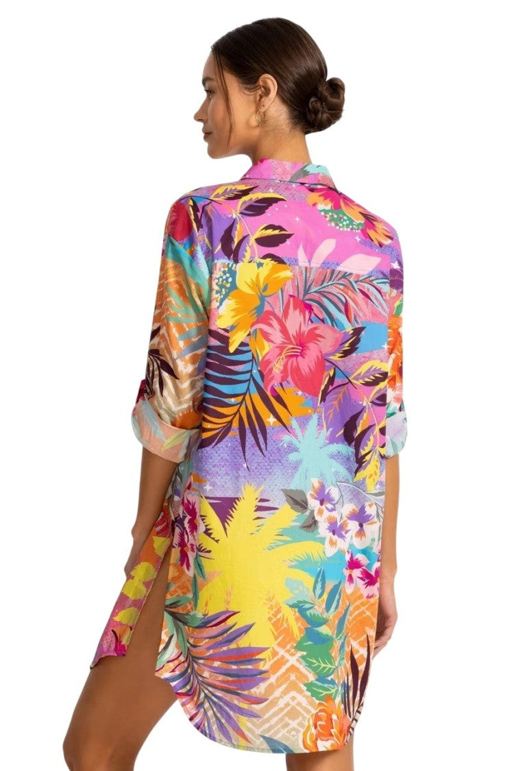 Johnny Was Zeru Button Down Shirt Dress - Csw6525-A