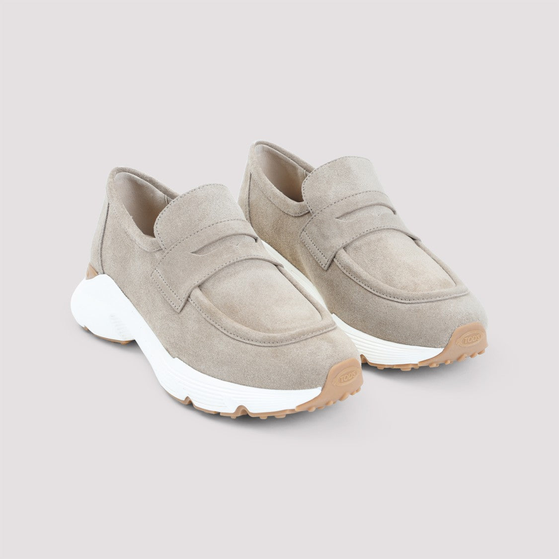 Tod's Tobacco Light Brown Suede Leather Sport Runner