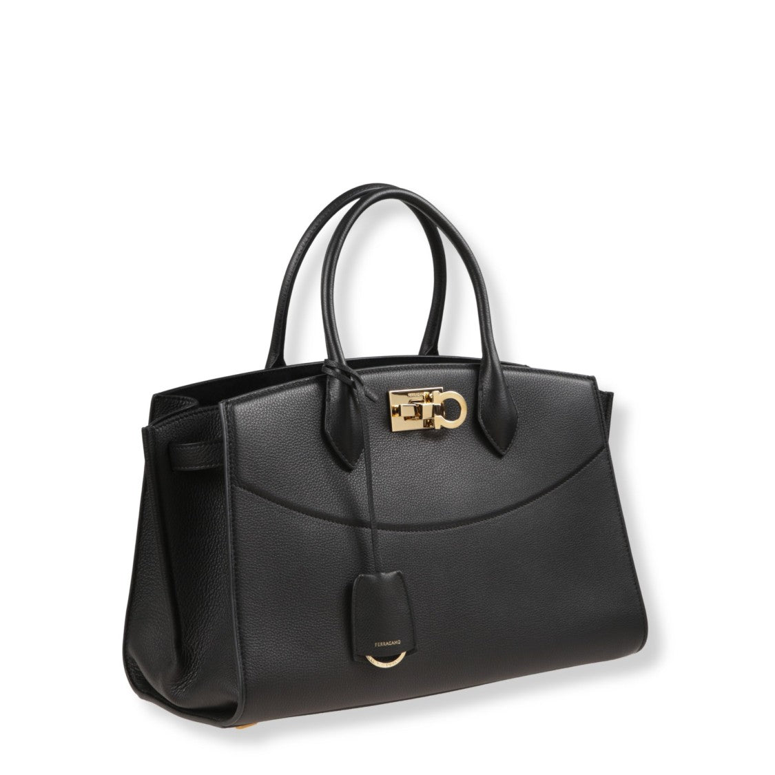 Ferragamo Refined Leather Handbag With Structured Silhouette
