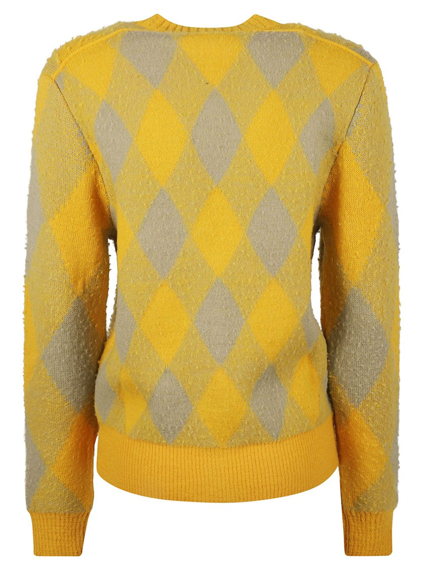 Burberry Argyle Patterned Wool Sweater