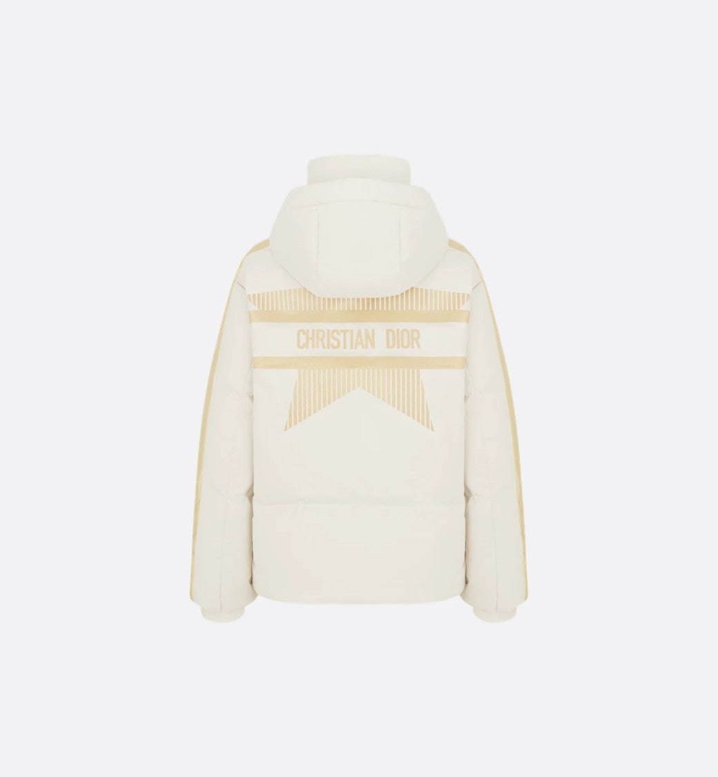 Christian Dior White Padded High Collar Star Jacket