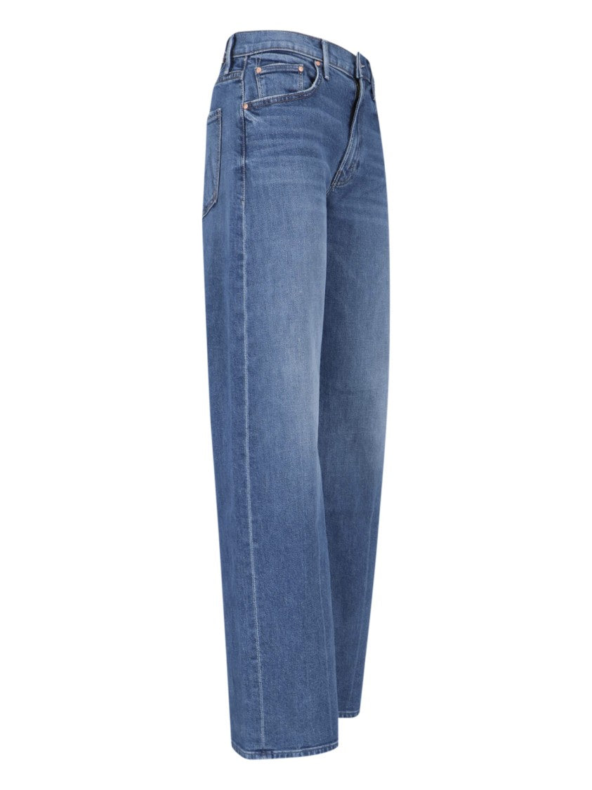 Mother Straight-Leg Jeans With Mid-Rise Waist And Timeless Wash