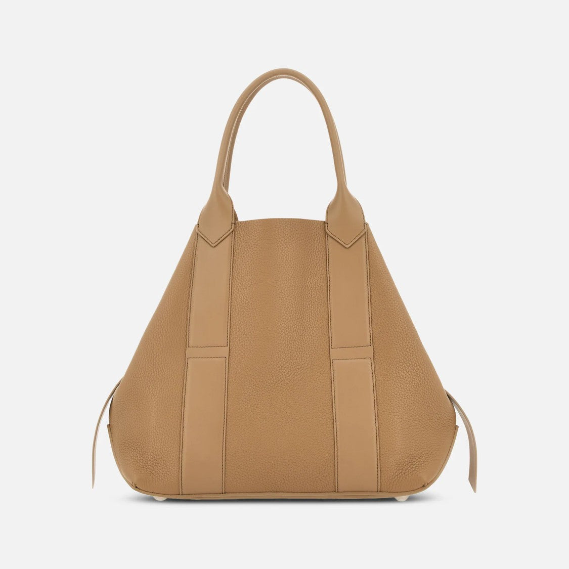 Hogan Spacious Medium Biscuit Leather Tote Bag