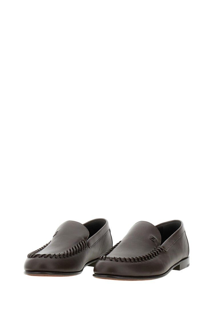 Fendi Classic Slim-Fit Leather Loafers