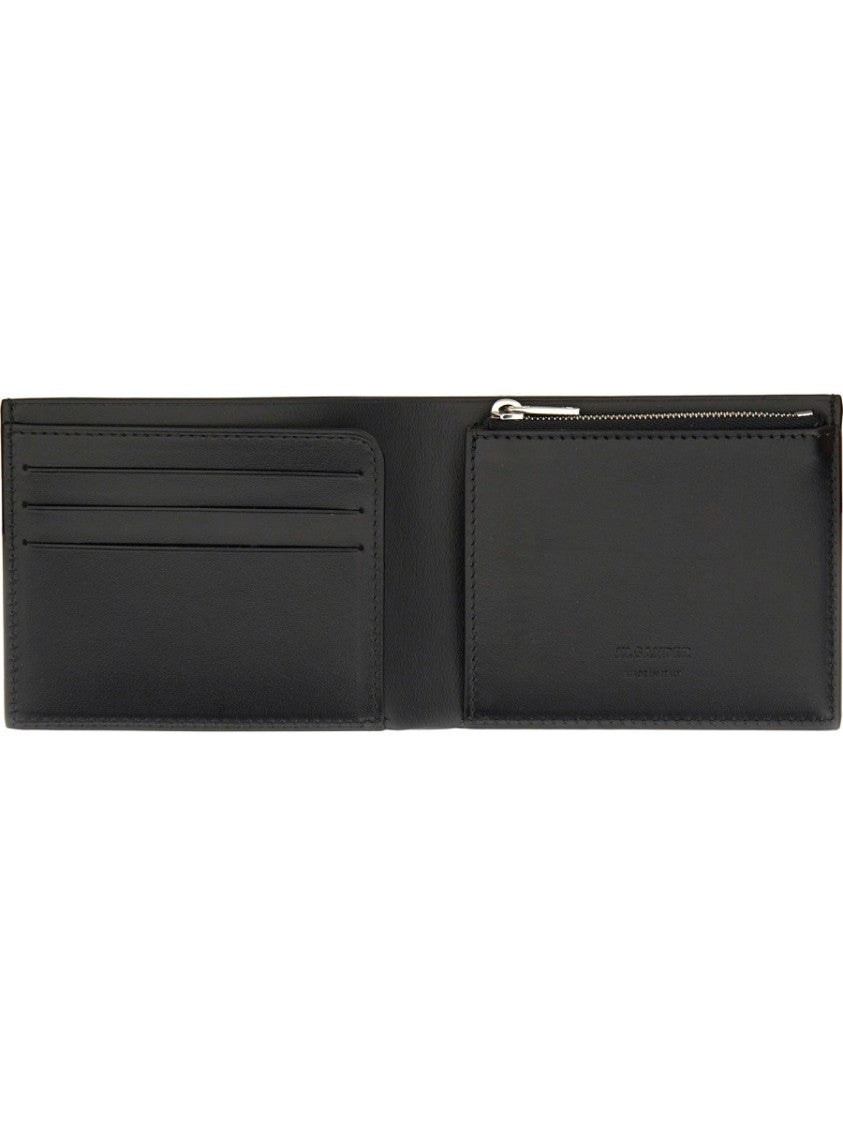 Jil Sander Zipped Wallet In Calf Leather