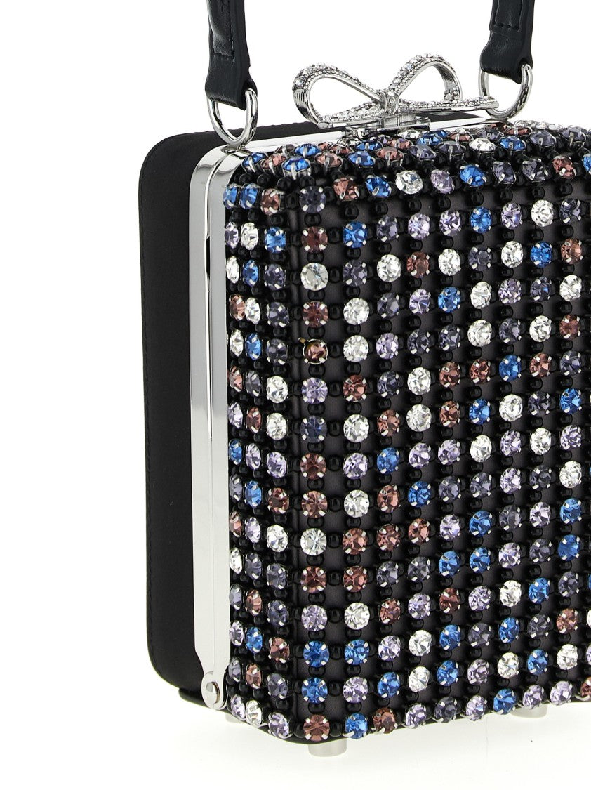 Self-Portrait 'Multi Crystal Chainmail' Handbag