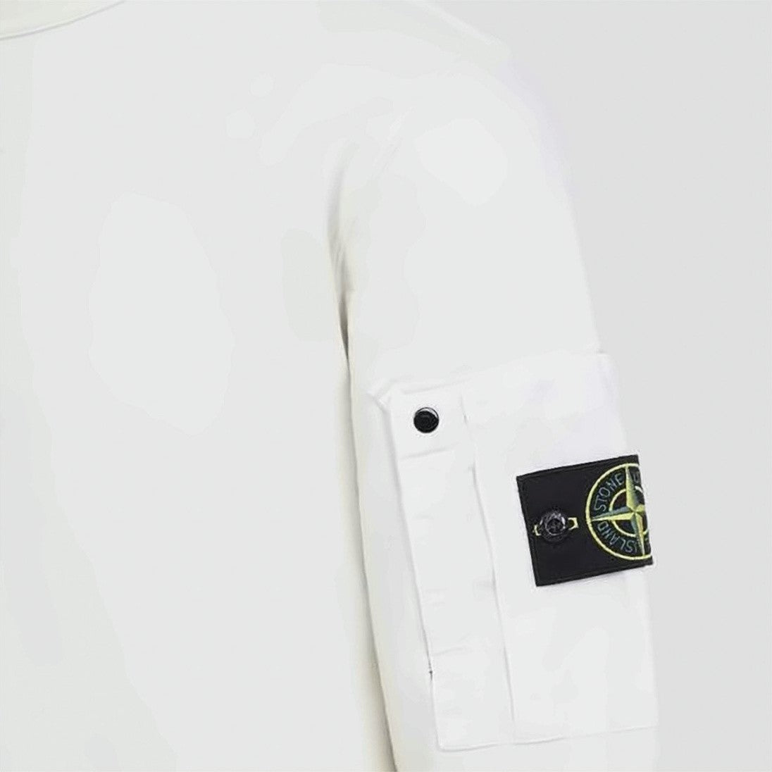 Stone Island Cotton Fleece Crewneck Sweatshirt With Minimalist Design