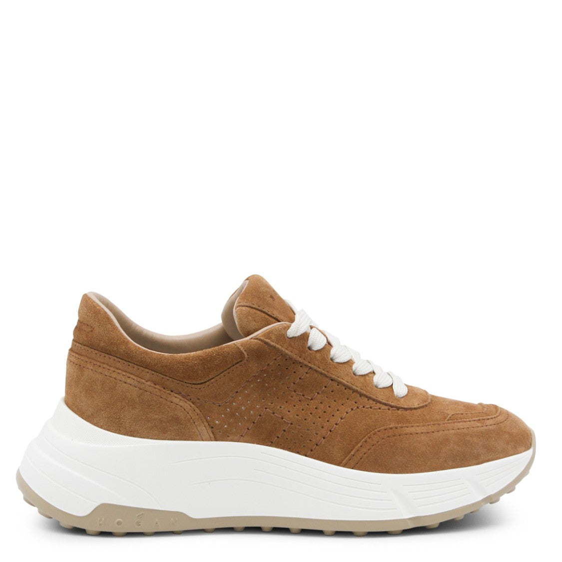 Hogan Brown Leather Sneakers