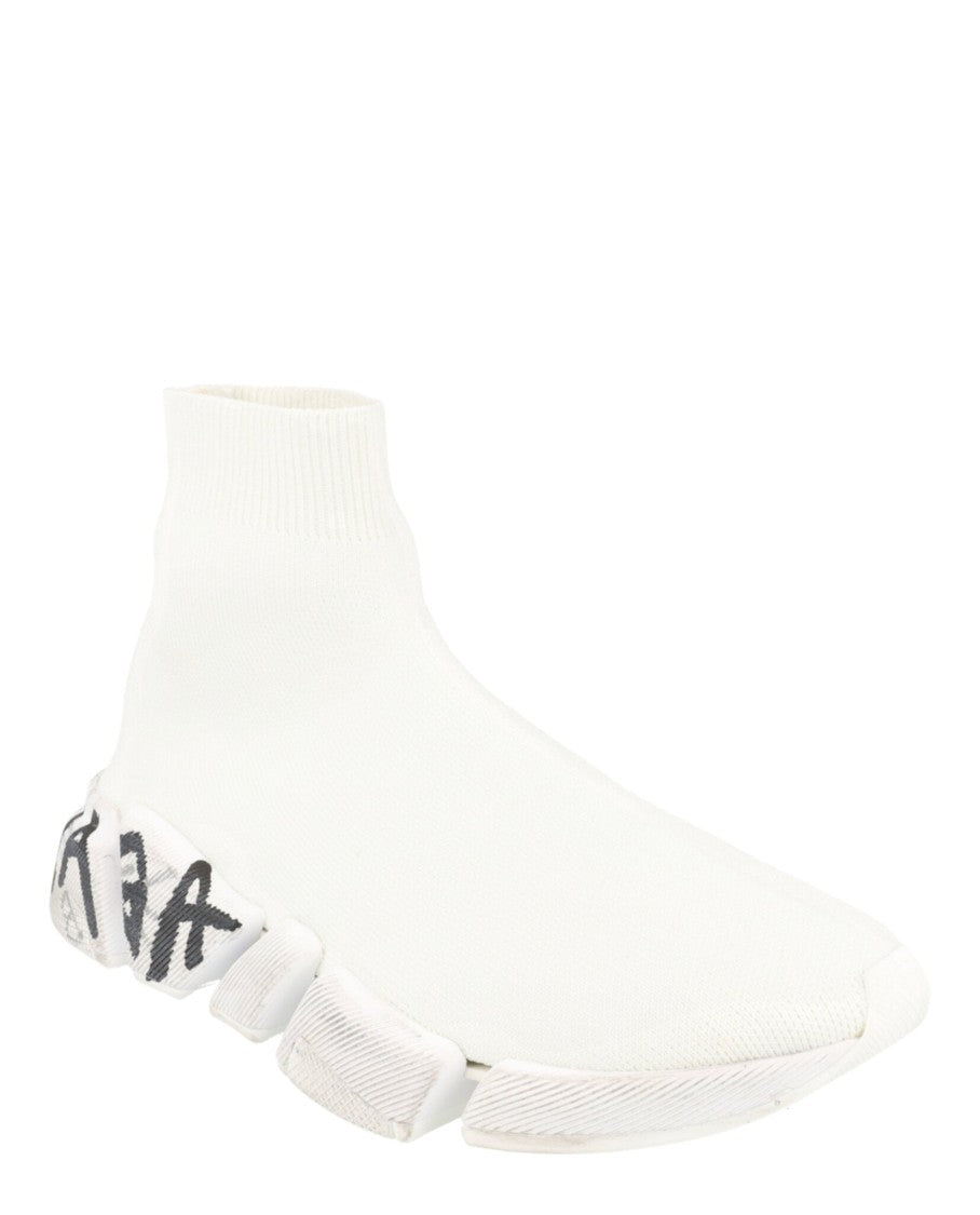 Balenciaga Sock-Style Speed 2.0 Sneakers With Graffiti Detailing