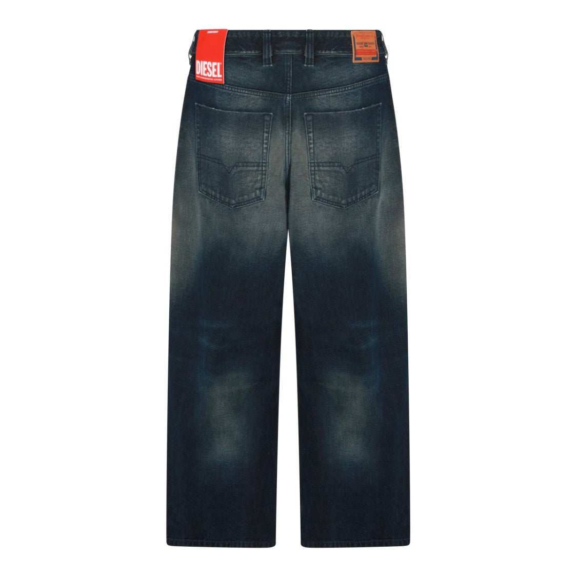 Diesel Distressed Dark Grey Denim Jeans With Classic Five-Pocket Design