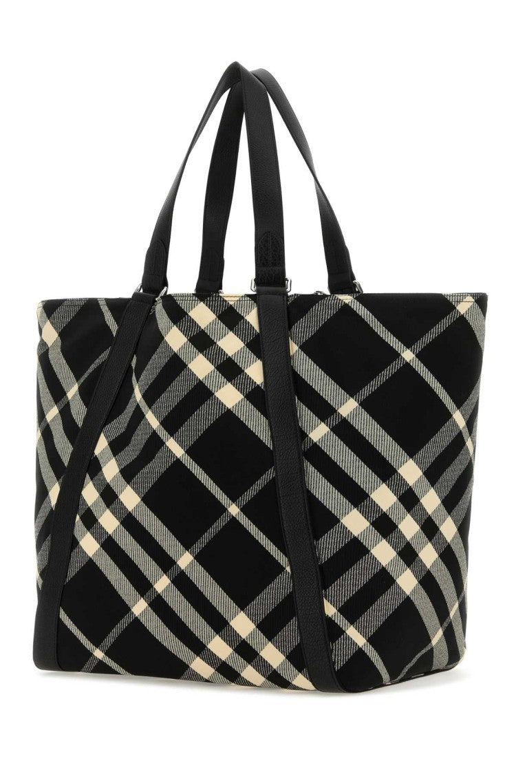 Burberry Embroidered Fabric Festival Shopping Bag