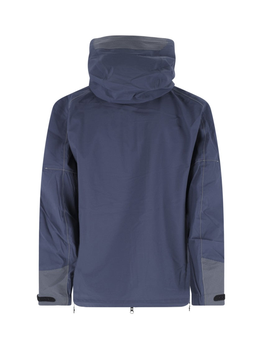 And Wander Blue Pertex Shield Waterproof Hooded Jacket