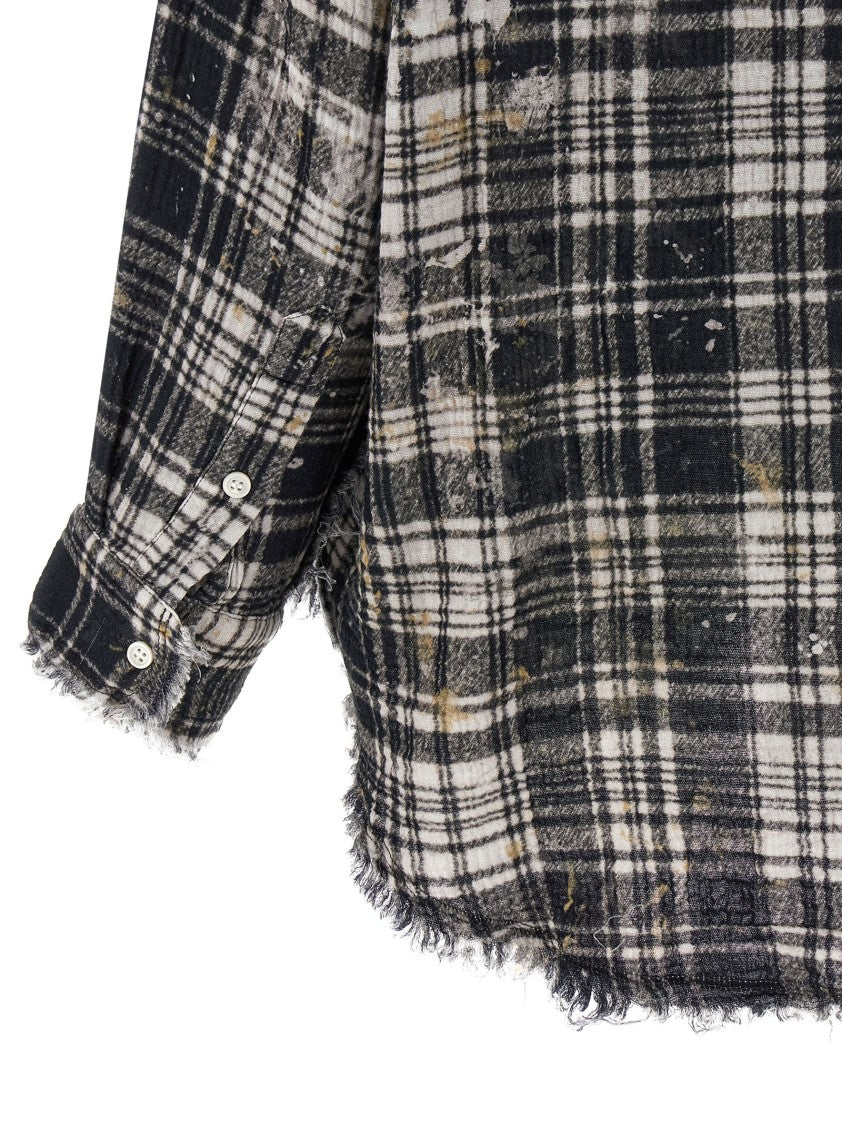 R13 Fringed Oversized Cotton Shirt