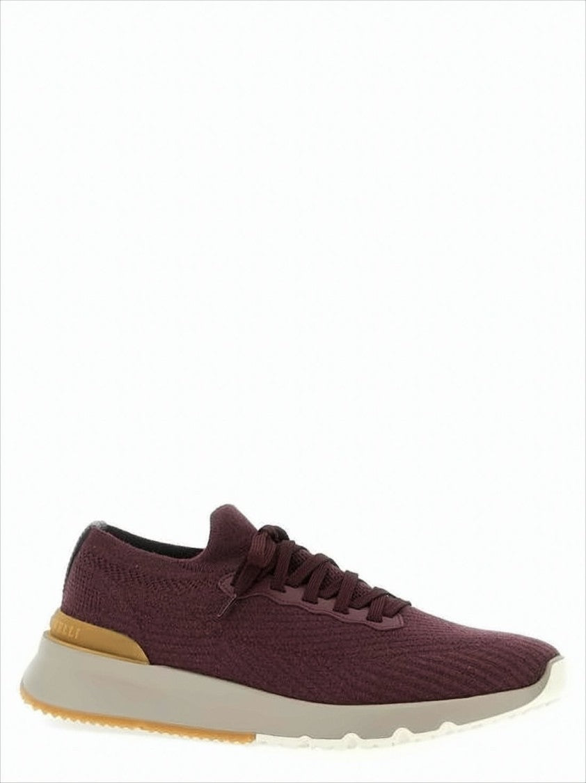 Brunello Cucinelli Knitted Upper Sneakers With Cushioned Sole
