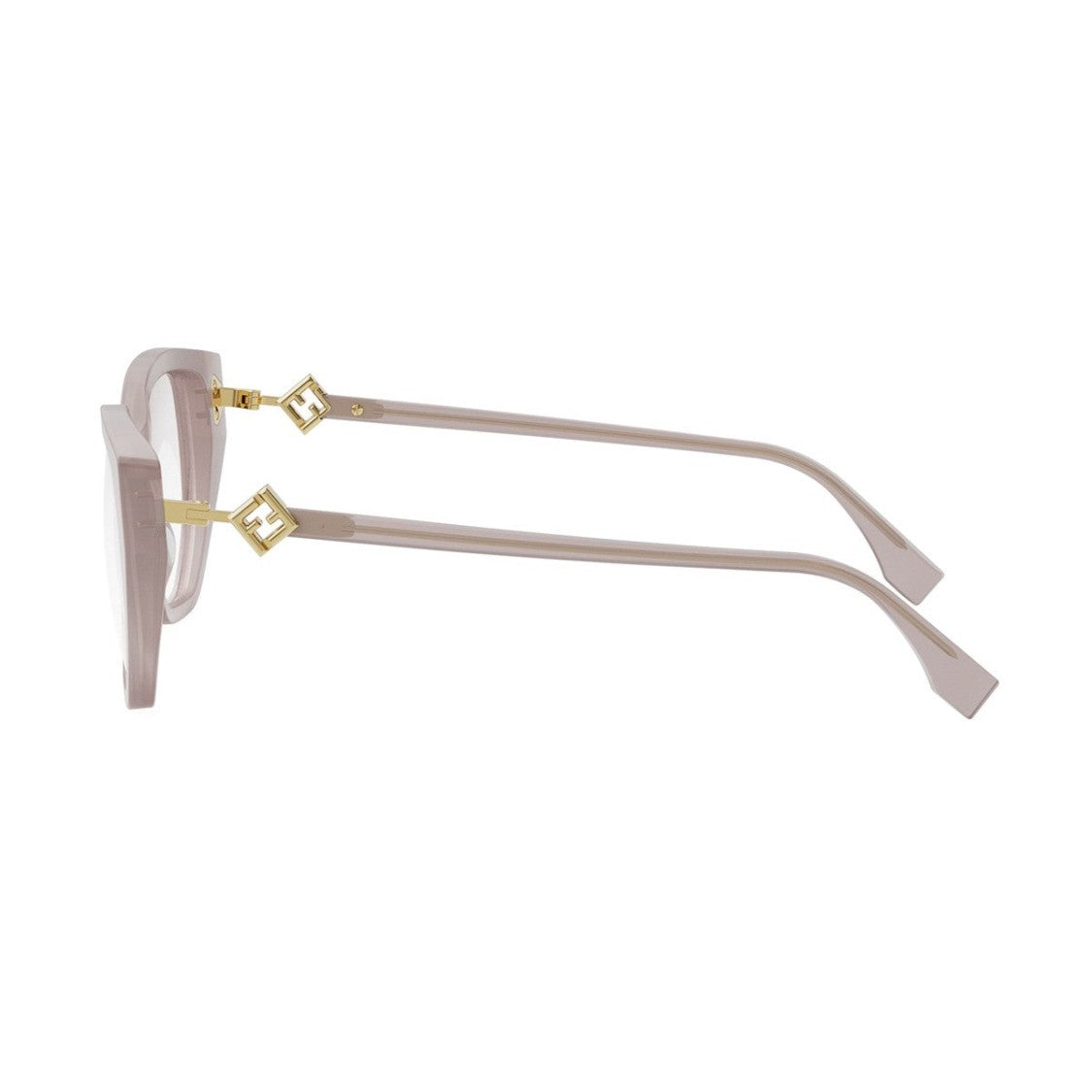Fendi Pink Ff Diamond Acetate Rectangular Sunglasses