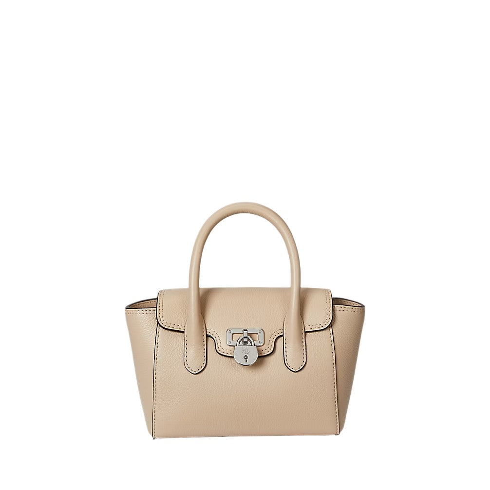 Lauren Ralph Lauren Structured Sand Dune Leather Satchel