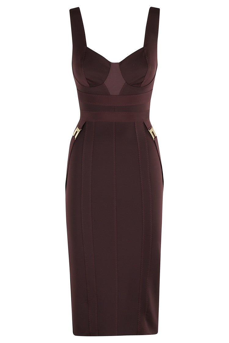 Elisabetta Franchi Bustier Dress With Jewel Details