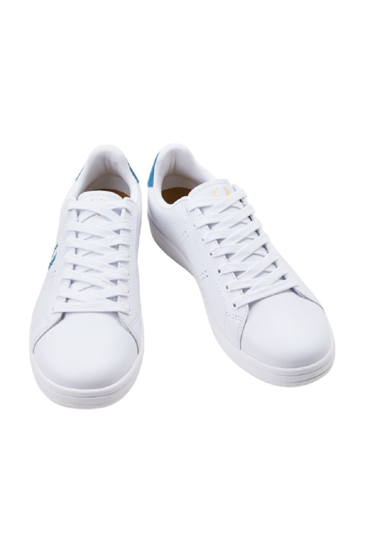 Fred Perry Full-Grain Leather Tennis Sneakers Laurel Wreath