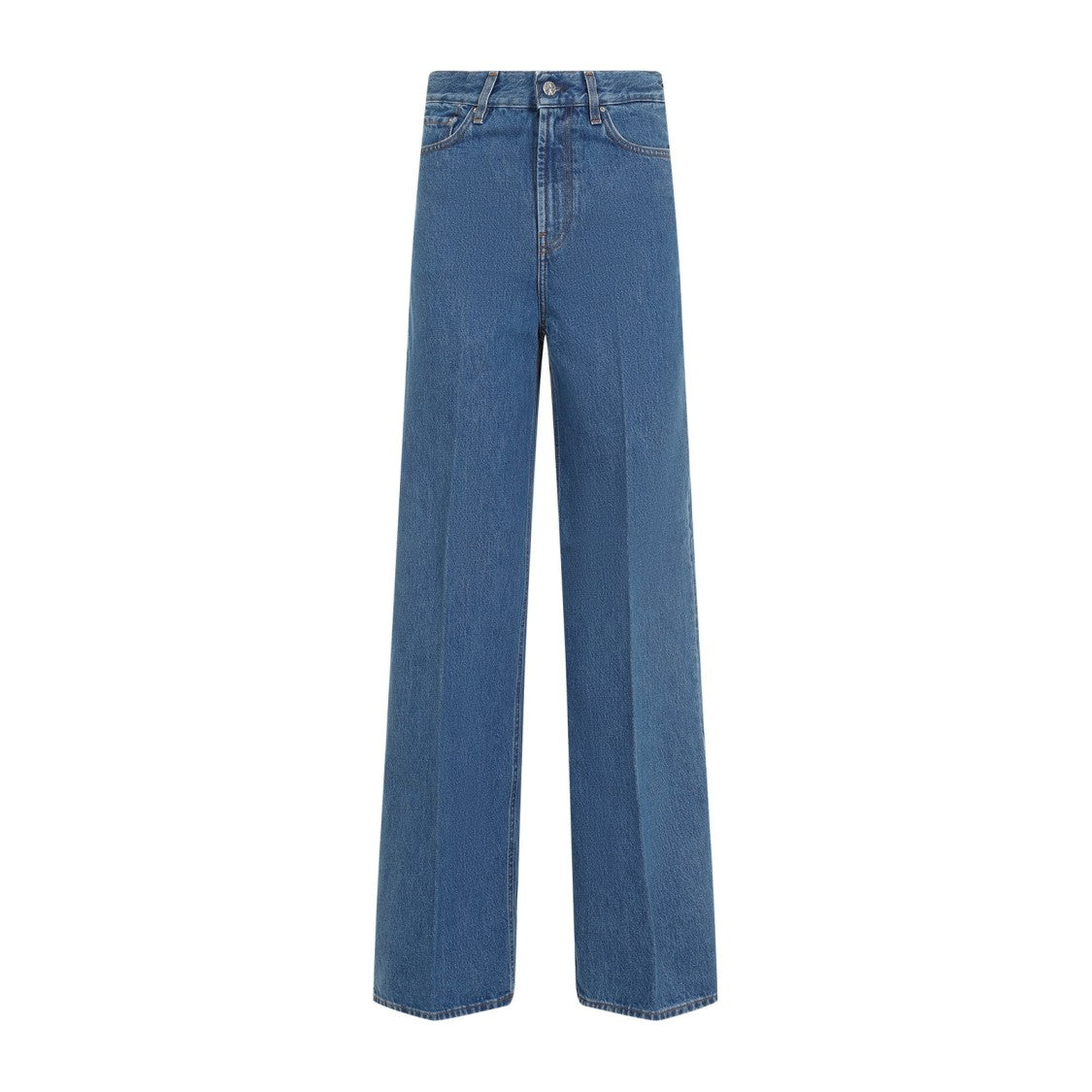Totême High-Waisted Wide-Leg Denim Pants With Classic Five-Pocket Design