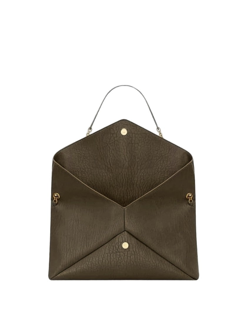 Saint Laurent Textured Lambskin Tote Bag With Envelope Design