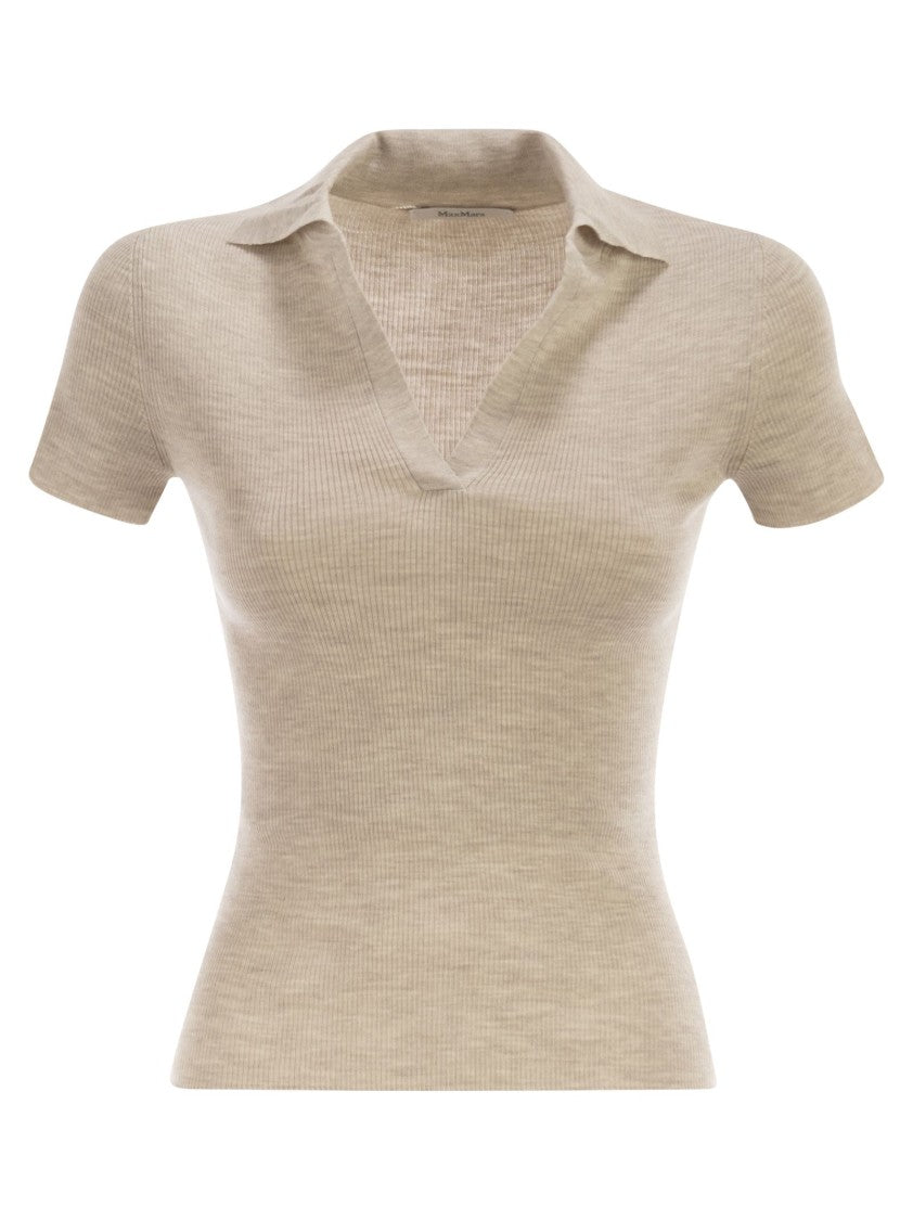 Max Mara Mxmalbero - Ribbed Wool Polo Shirt