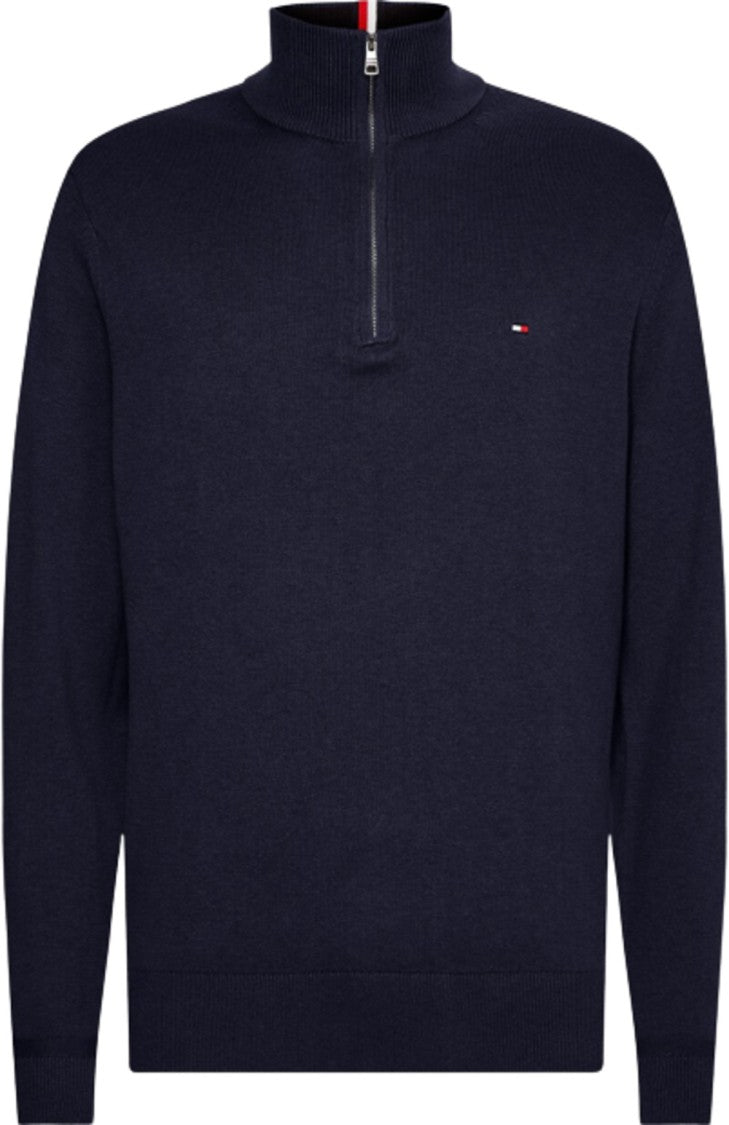 Tommy Hilfiger Pima Cotton Cashmere Zip Mock Sweater