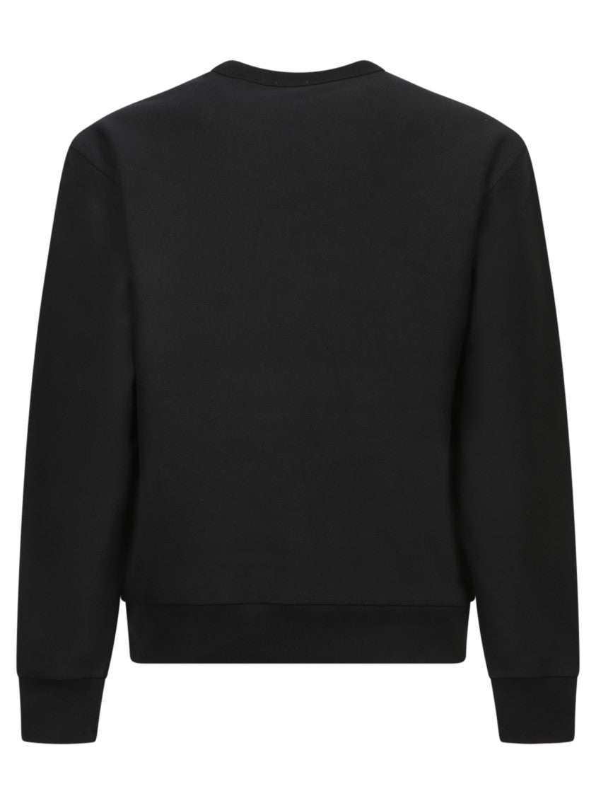 Burberry Black Sweatshirt With Classic Crew Neck And Iconic Logo