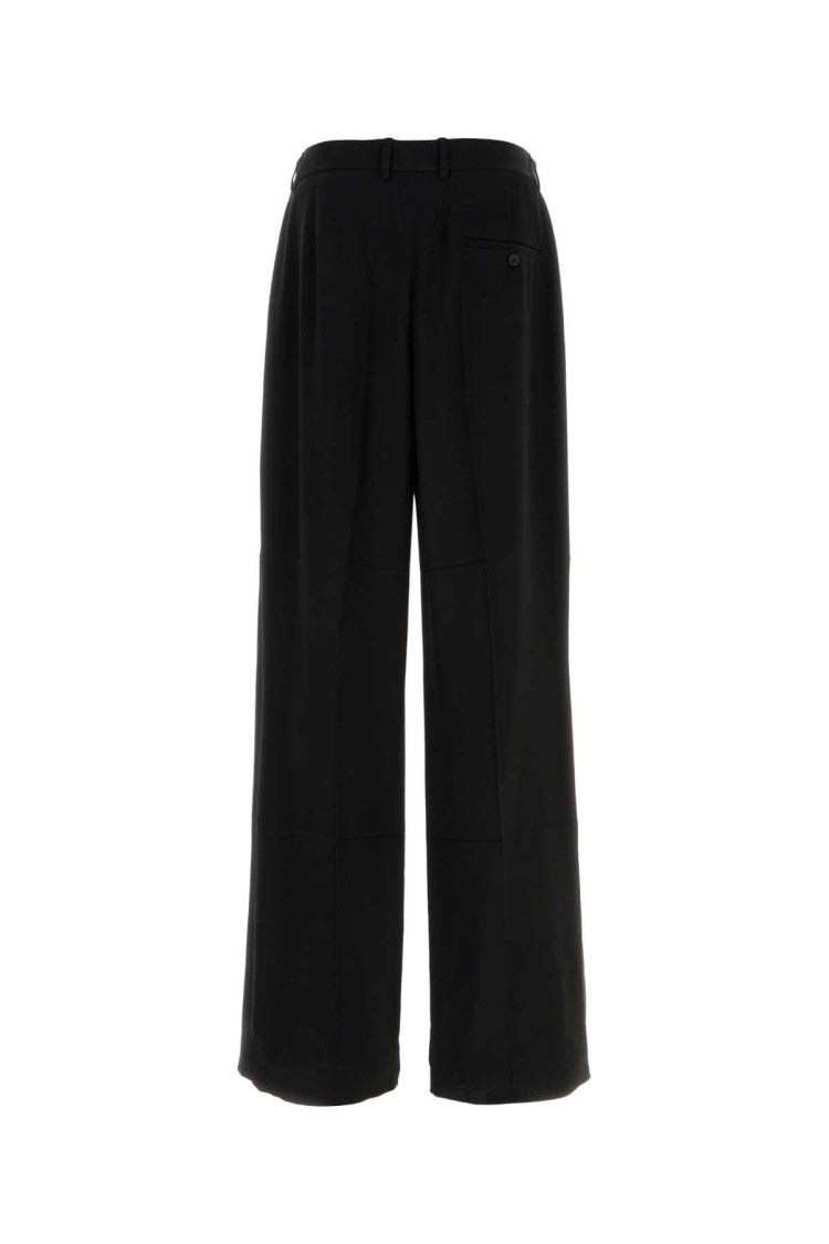 Balenciaga Black Twill Wide-Leg Pant