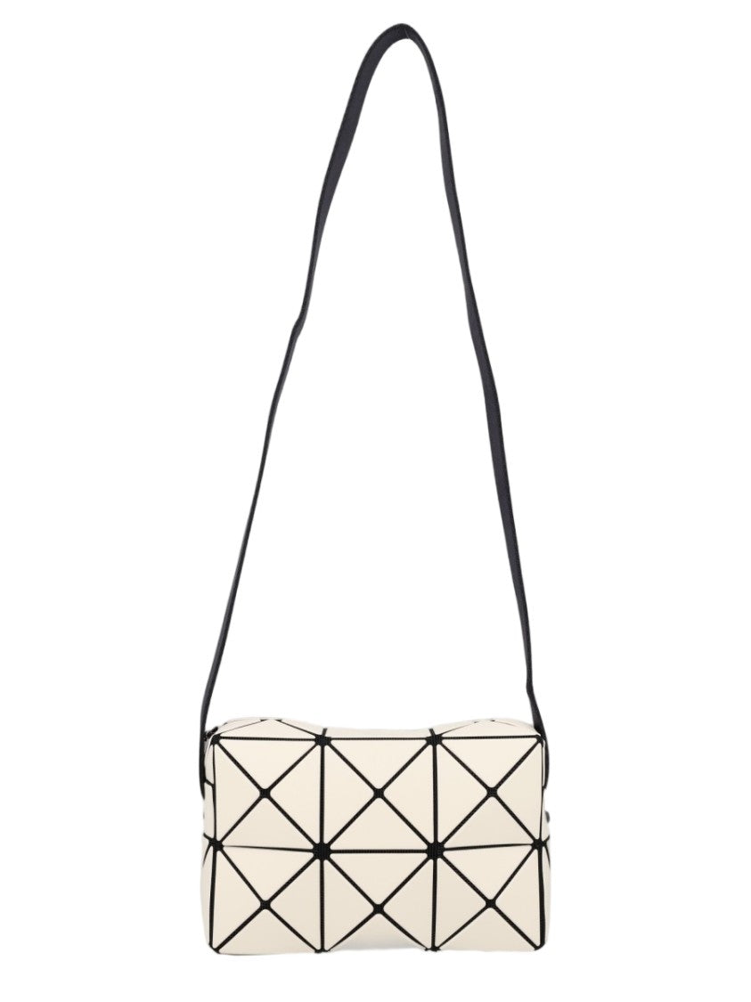 Bao Bao Issey Miyake Rectangular White Crossbody Bag With Geometric Pattern