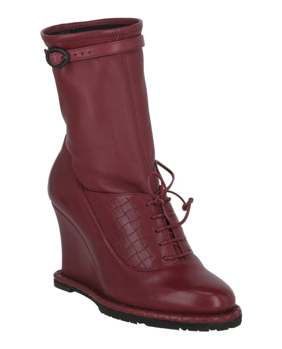 Bottega Veneta Leather Wedge Boots