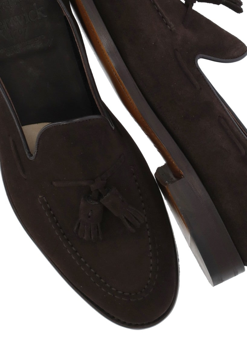 Berwick 1707 Brown Tassels Suede Loafers