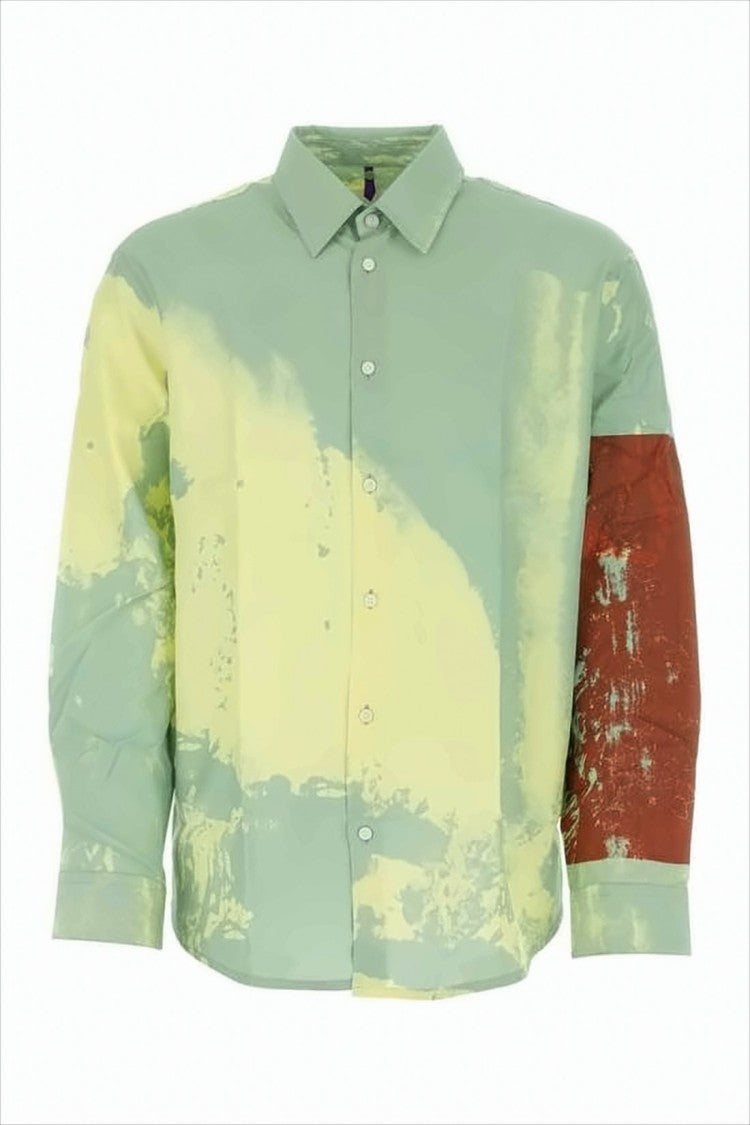 Oamc Relaxed-Fit Long-Sleeve Shirt With Abstract Print