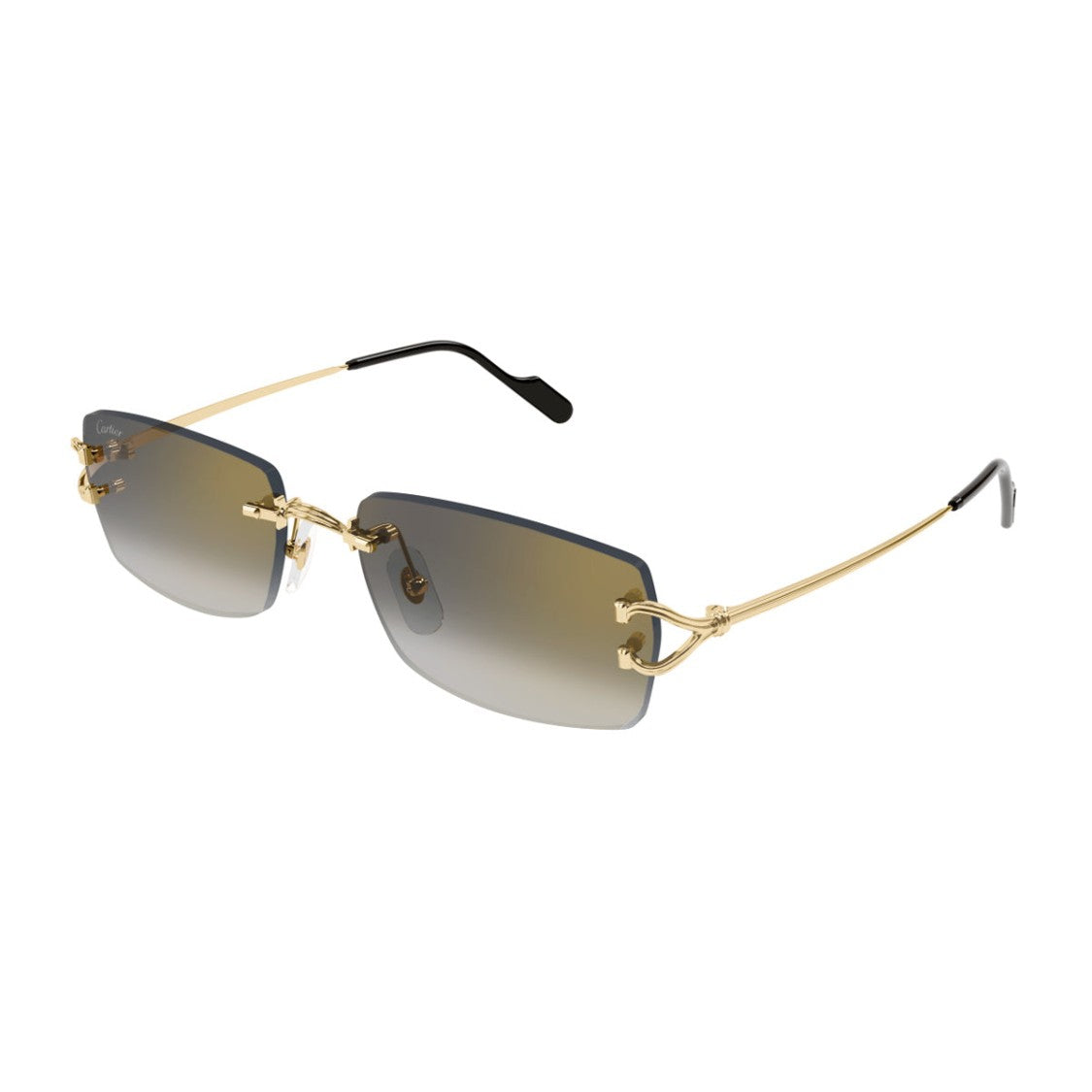 Cartier Decor C Classique Ct0550s Sunglasses With Gold Grey Frame