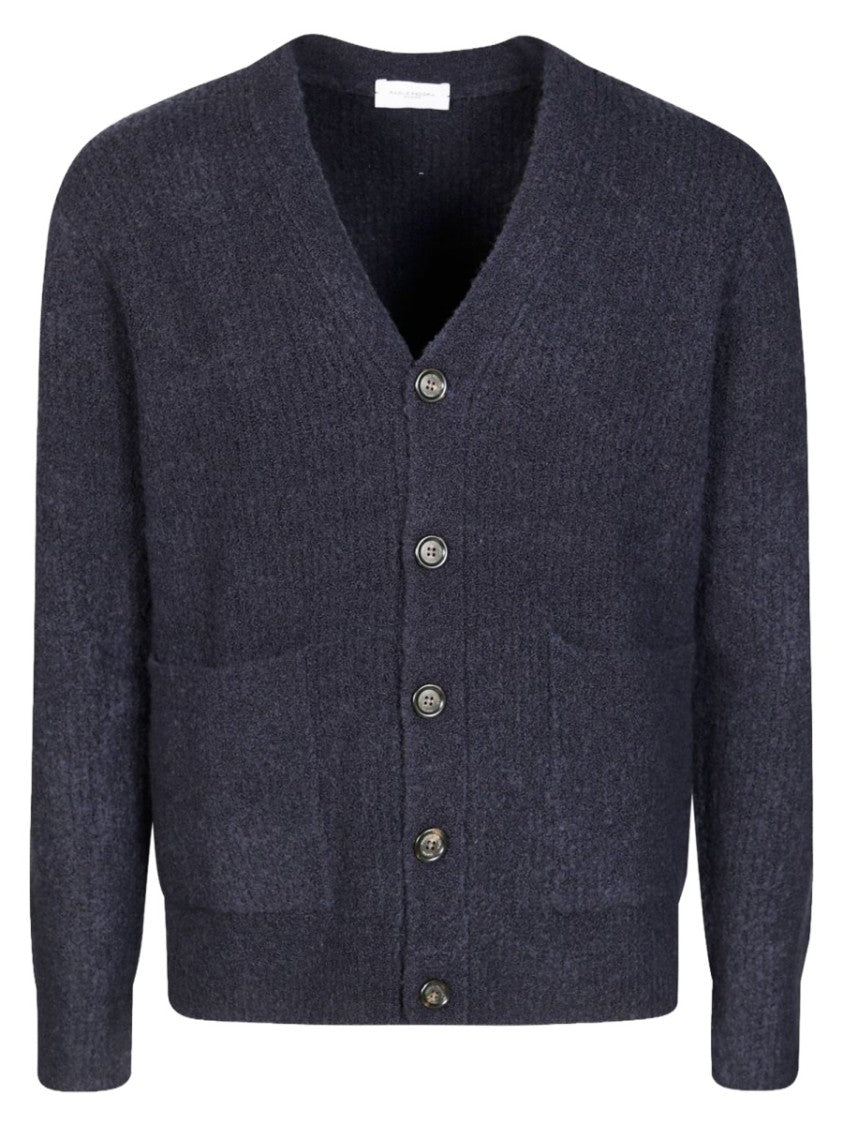 Paolo Pecora Milano Multicolor V-Neck Wool-Blend Cardigan