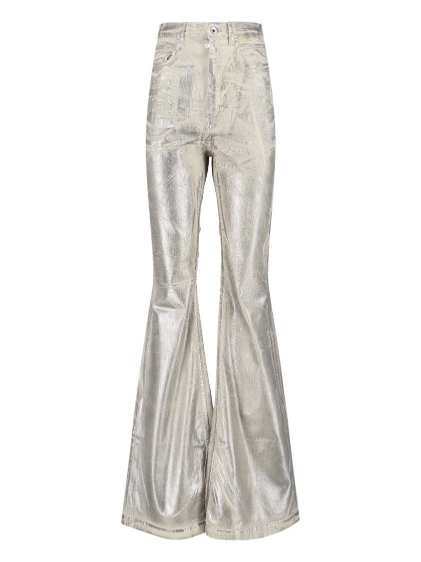 Drkshdw By Rick Owens Bootcut Jeans – Silver