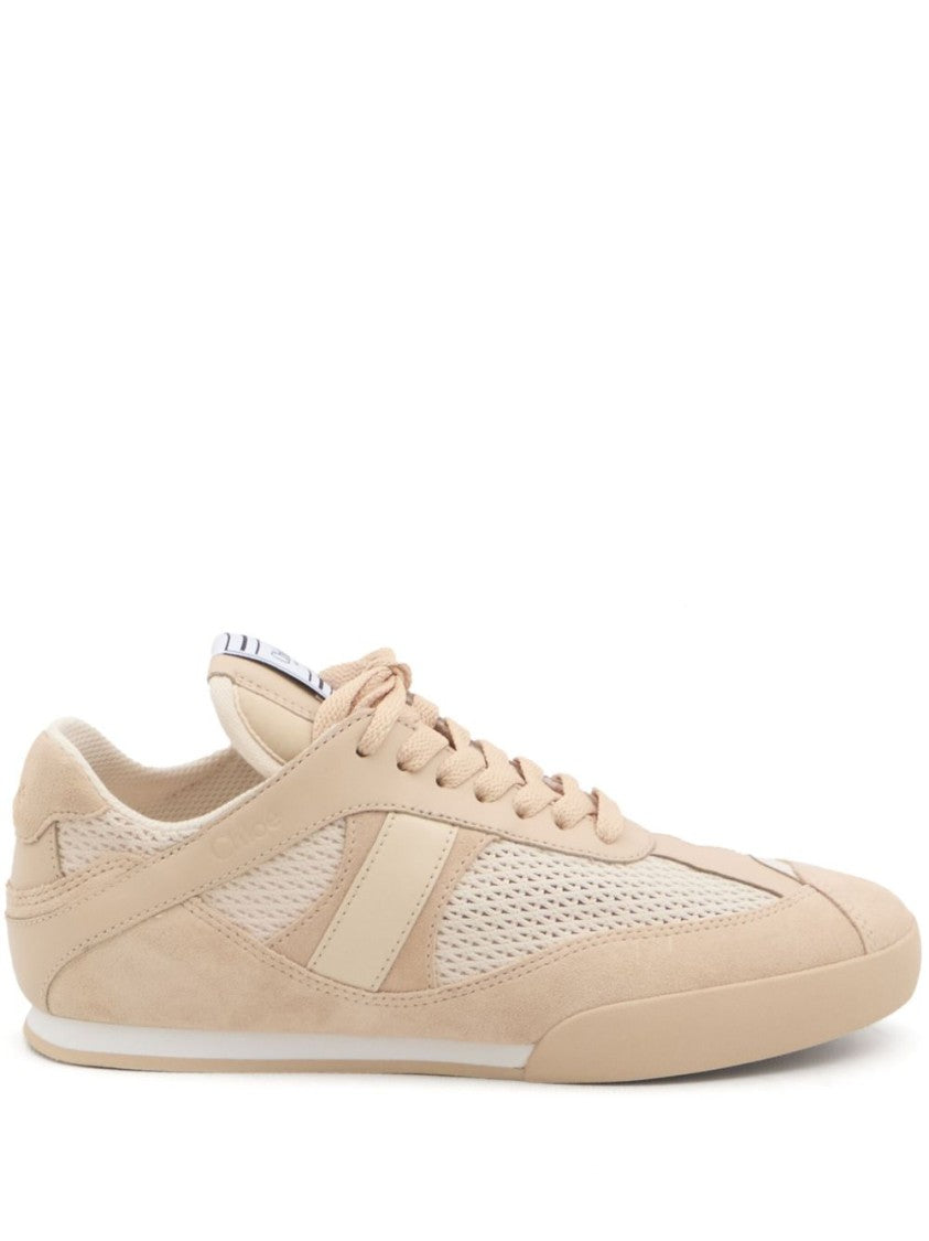 Chloé Light Pink Lace-Up Sneakers
