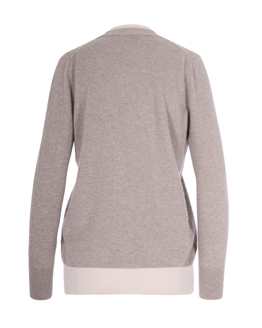 Alpha Studio Greige Cashmere Cardigan